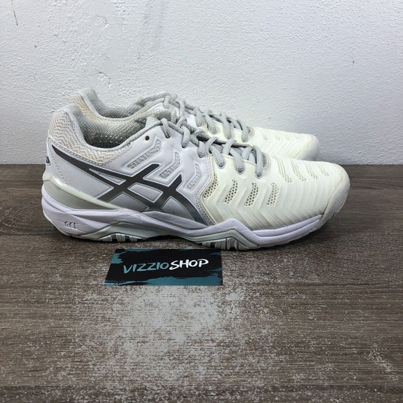 Asics GEL-Resolution 7 White Tennis Shoes Women's 8.5 E751Y - Picture 1 of 8